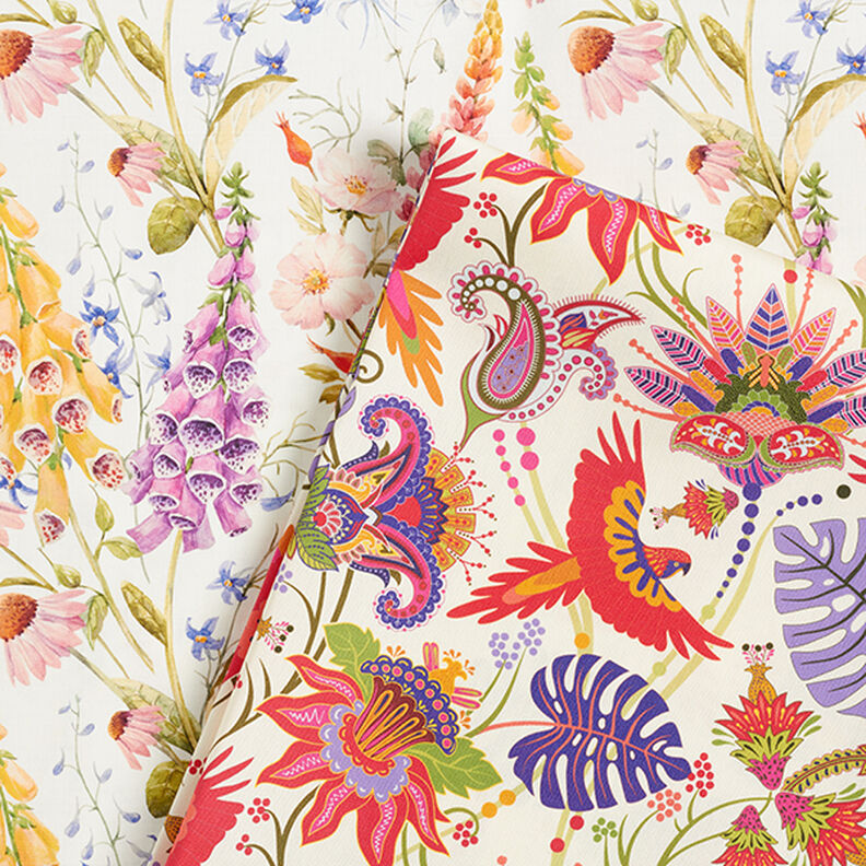 Outdoorstof Canvas flora en fauna – rood,  image number 5