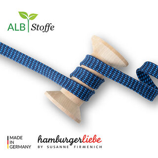 GOTS Biologische vlechtkoord TWIST ME Dots [15 mm] | Albstoffe – marineblauw, 