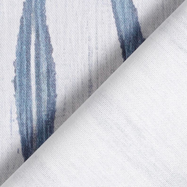 Decostof Half panama Golvende strepen – blauw,  image number 4