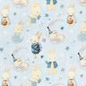 Decostof Katoenkeper Konijn in dromenland Digitaal printen – babyblauw/jeansblauw,  thumbnail number 1