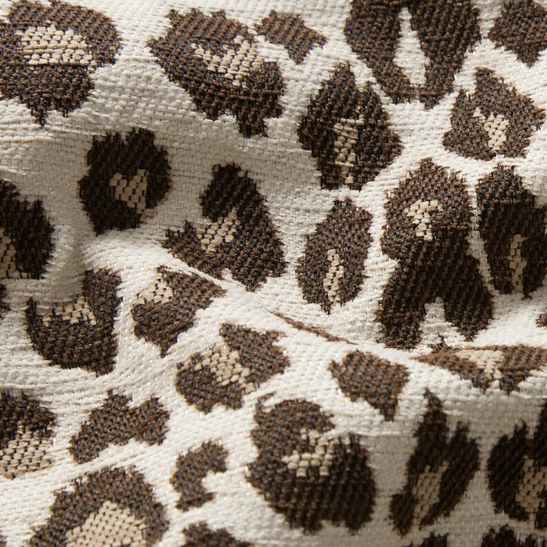 Bekledingsstof Jacquard Luipaard – creme/anemoon, image number 2