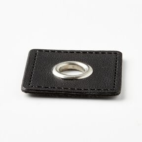 Oogje [30 x 30 mm] – zwart/zilver metallic, 