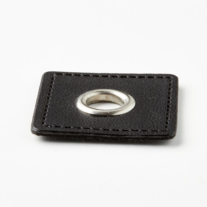 Oogje [30 x 30 mm] – zwart/zilver metallic,  image number 2
