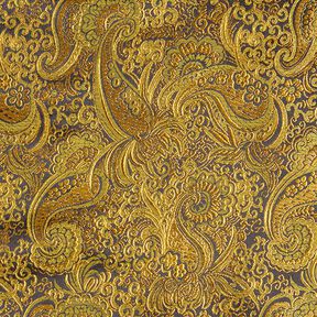 Kledingsjacquard metallic paisley – goud/zwart, 