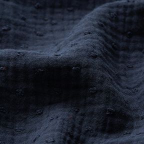 Mousseline/dubbel gehaakte stoffen dobby – marineblauw, 