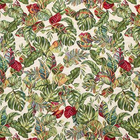 Jacquard gobelin Monstera palmen – groen/rood, 