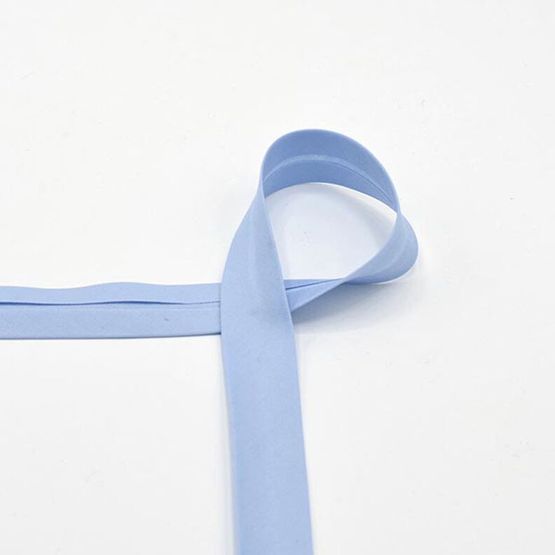 Katoen–Biasband Popeline [20 mm] – lichtblauw,  image number 1