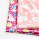 Decostof Half panama Wolken en regenboog – roze,  thumbnail number 3