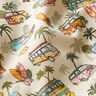 Katoenen stof cretonne Roadtrip surf – beige,  thumbnail number 2