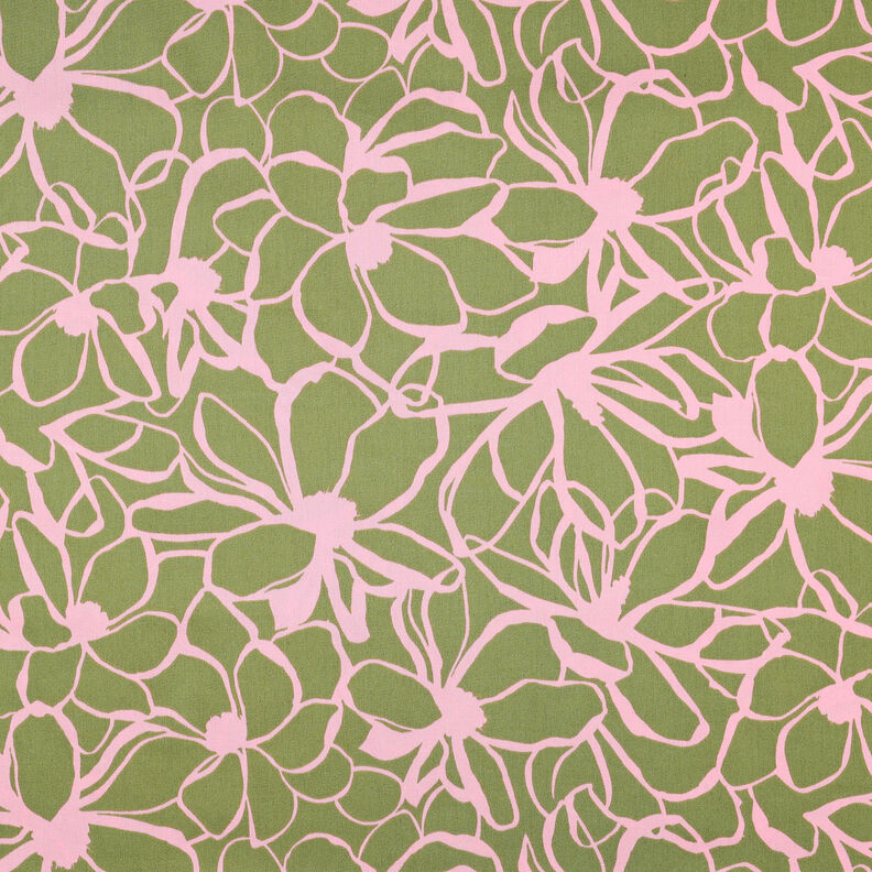 Katoensatijn Magnolia | Nerida Hansen – pistache/roze,  image number 1