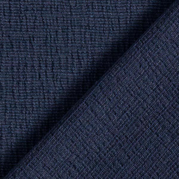 Gekreukt jersey Effen – marineblauw,  image number 3