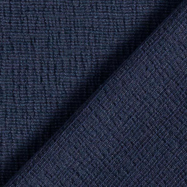 Gekreukt jersey Effen – marineblauw, image number 3