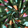 French Terry sommersweat Babydinosaurus in kerstsfeer | Glitzerpüppi – donkergroen/chili,  thumbnail number 3