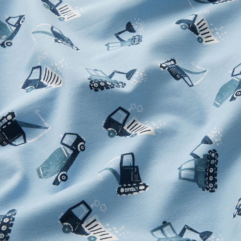 French Terry sommersweat Bouwplaats – lichtblauw,  image number 2