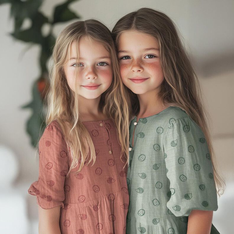 Mousseline/dubbel gehaakte stoffen Egels | Poppy Fabrics – licht mint/donkergroen,  image number 5