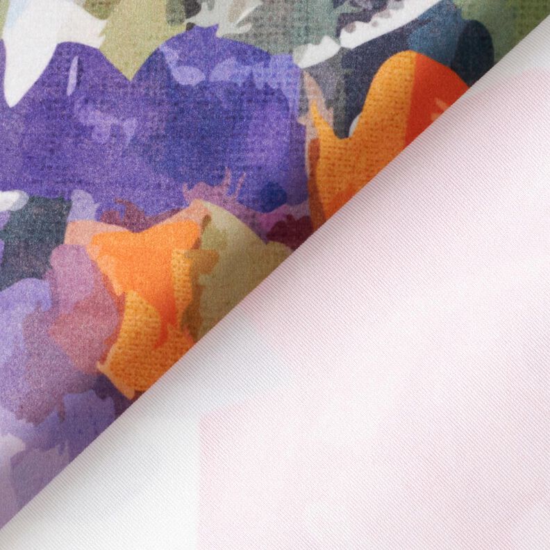 Decoratiefluweel Zonnebloemen – zonnegeel/framboos,  image number 5