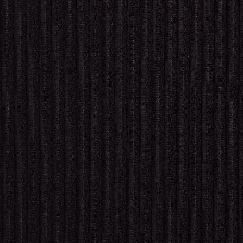 Ribjersey Enkelvoudig breipatroon – zwart,  image number 1