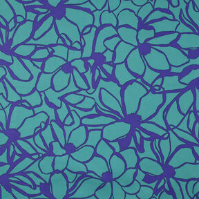Katoensatijn Magnolia | Nerida Hansen – aquablauw/indigo, 