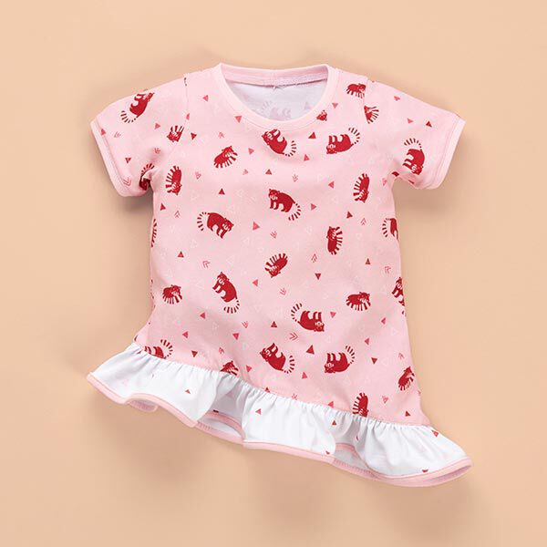 GOTS Katoenjersey Kleine panda | Tula Kids – roze, image number 6