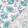 Viscose-linnen-mix Bloemen| Poppy Fabrics – ivoor/turkoois,  thumbnail number 4