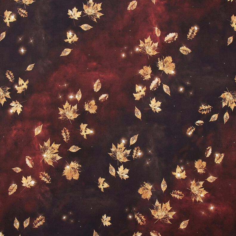 French Terry Gouden herfst | Glitzerpüppi – roodbruin/goud, image number 1