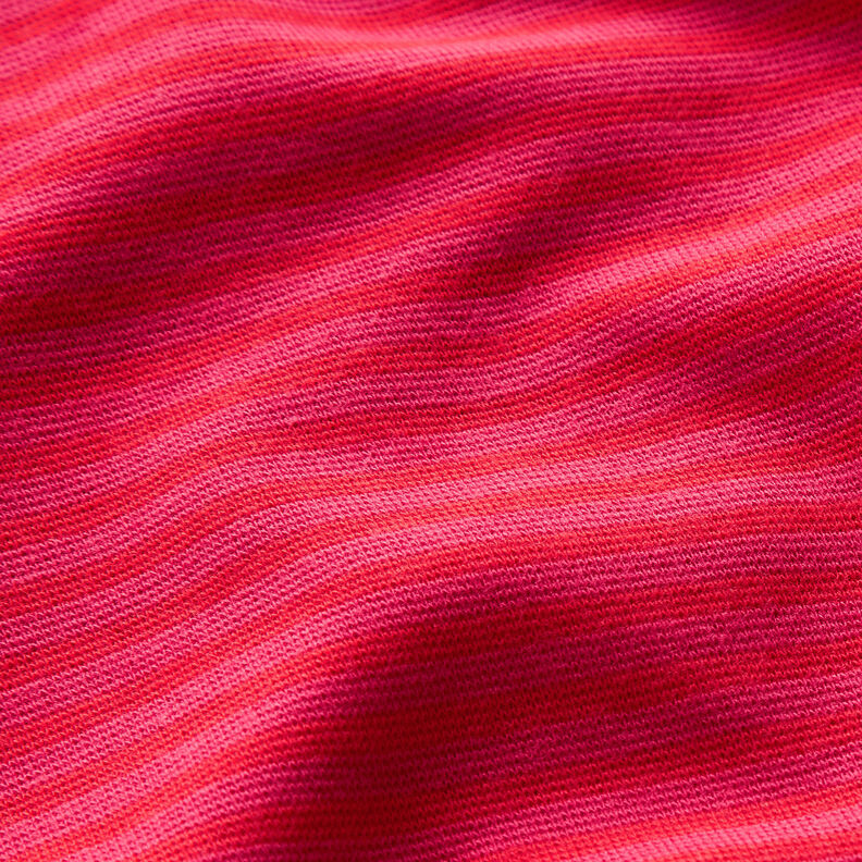 Boordstof Rondgebreide strepen – vuurrood/intens roze, image number 2