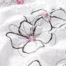 Gekreukt voile bloemen en luipaardpatroon – wit/zwart,  thumbnail number 2