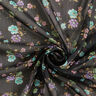 Crêpe chiffon Dobby & bloemen – zwart/lichtblauw,  thumbnail number 3