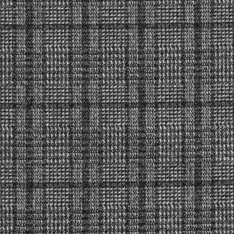 Gebreide stretch mantelstof glencheck – lichtgrijs/anthraciet,  image number 1