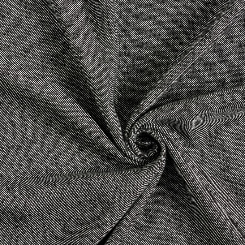 Viscose linnen keperstof – zwart,  image number 3