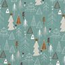 Katoenen stof Popeline Minimalistische dennenbomen – riet,  thumbnail number 1