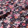 Katoenpopeline bloemenboeketten – zwart blauw/purper,  thumbnail number 2