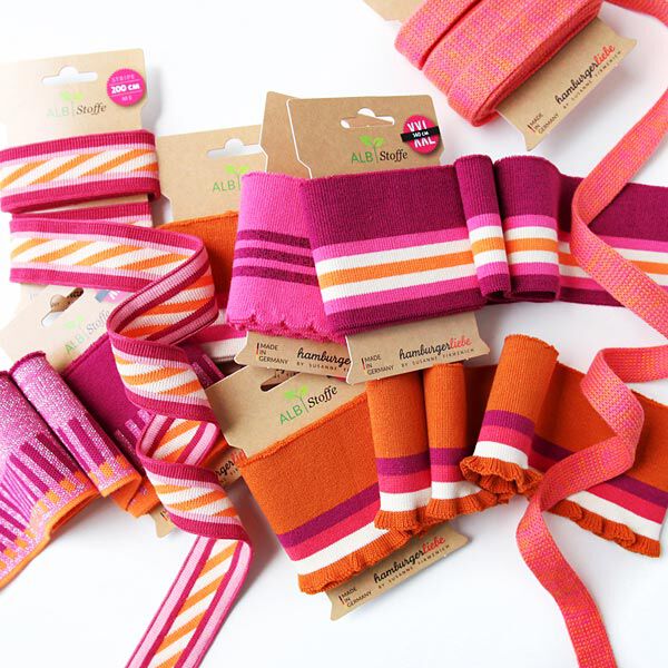 Biologische jacquardbanden STRIPE ME GLAM  [200 CM | 3,5 CM]  | Albstoffe | Hamburger Liebe,  image number 6