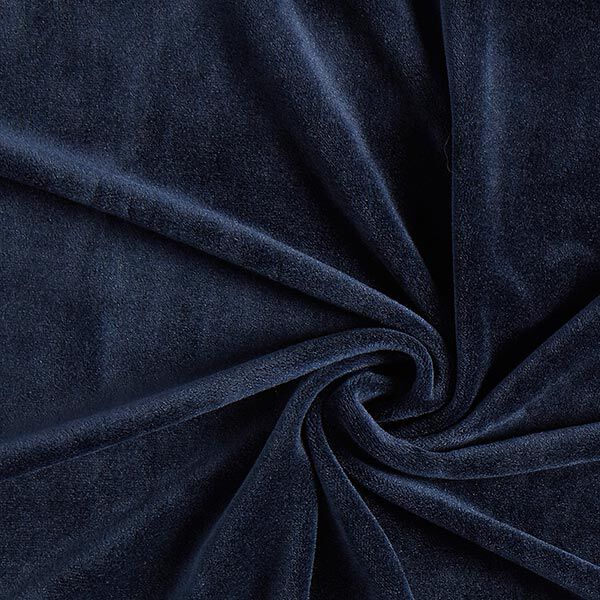 Stretchfluweel – marineblauw, image number 1