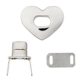 Tassensluiting Hart  – zilver metalen, 