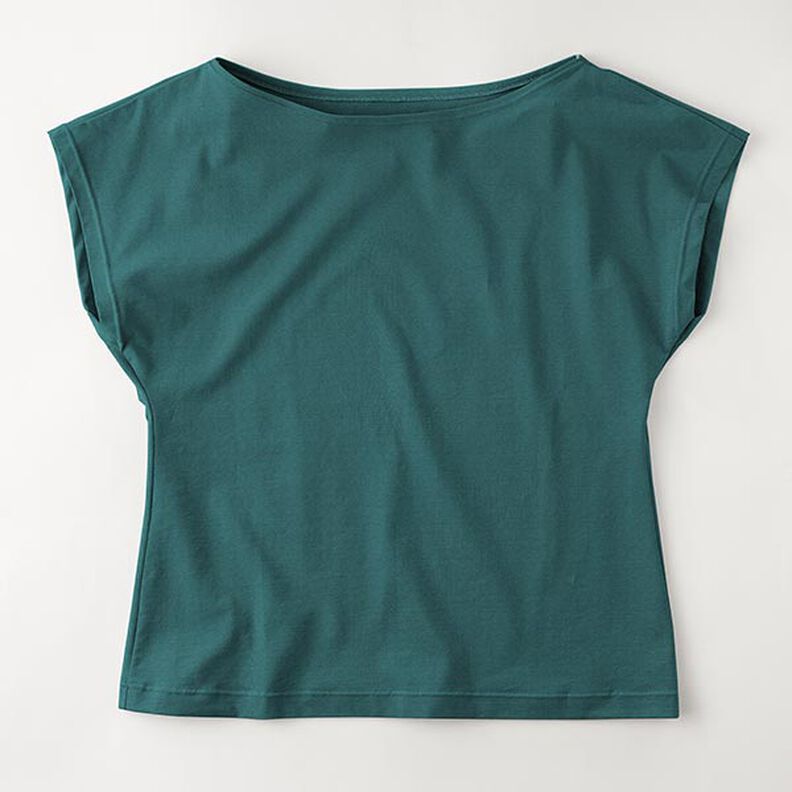 Katoenjersey medium effen – donkergroen,  image number 8