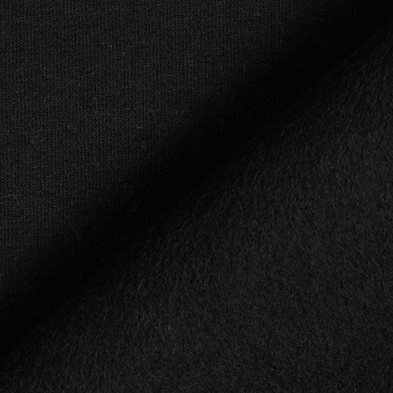 Licht katoenen sweatstof effen – zwart,  image number 3