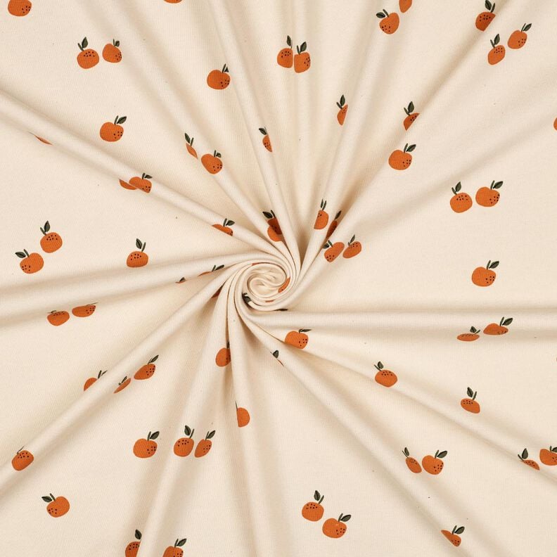 GOTS Katoenjersey Sinaasappels | Poppy Fabrics – lichtbeige/karamel,  image number 3