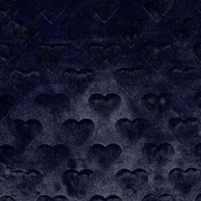 Nepbont Harten | Poppy Fabrics – zwart blauw, 