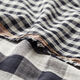 Mousseline/dubbel gehaakte stoffen Geruit motief groot en klein Doubleface – ecru/zwart,  thumbnail number 2