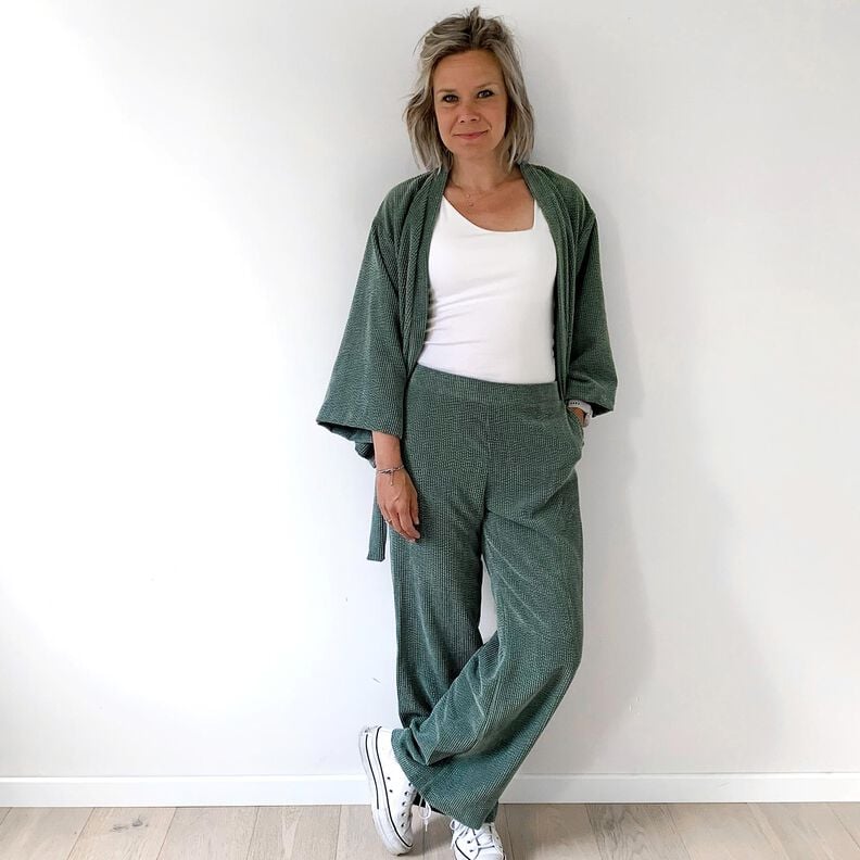 Brede rib Bubble Effen – donker oudroze,  image number 7