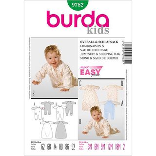 Baby-overall / slaapzak, Burda 9782, 