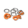 Oogjes met sluitringen [20 stuks | Ø 11 mm] | Prym – oranje/zilver metallic,  thumbnail number 2