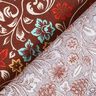 Katoenen stof Cretonne Bloemenranken – roodbruin/licht taupe,  thumbnail number 4