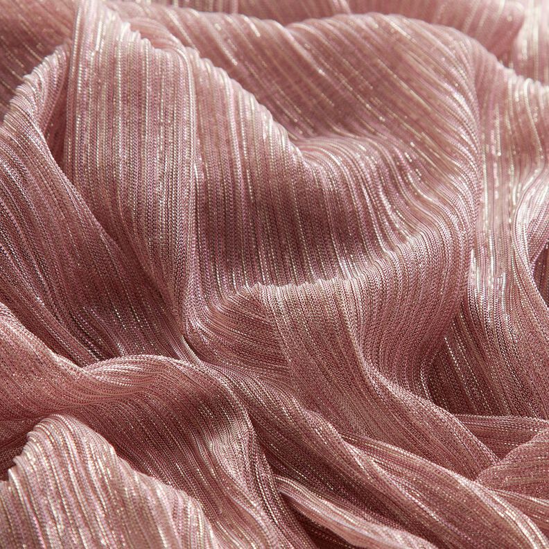 Transparante plissé glitterstrepen – roze,  image number 6