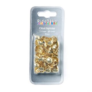 Bekledingsnietjes [ 17 mm | 50 Stk.] - goud metalen, 