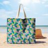 Gecoate katoen Pastelbloemen | Poppy Fabrics – grasgroen/roze,  thumbnail number 9