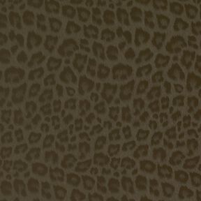 Gecoate broekstof met geborstelde luipaardprint – kaki, 