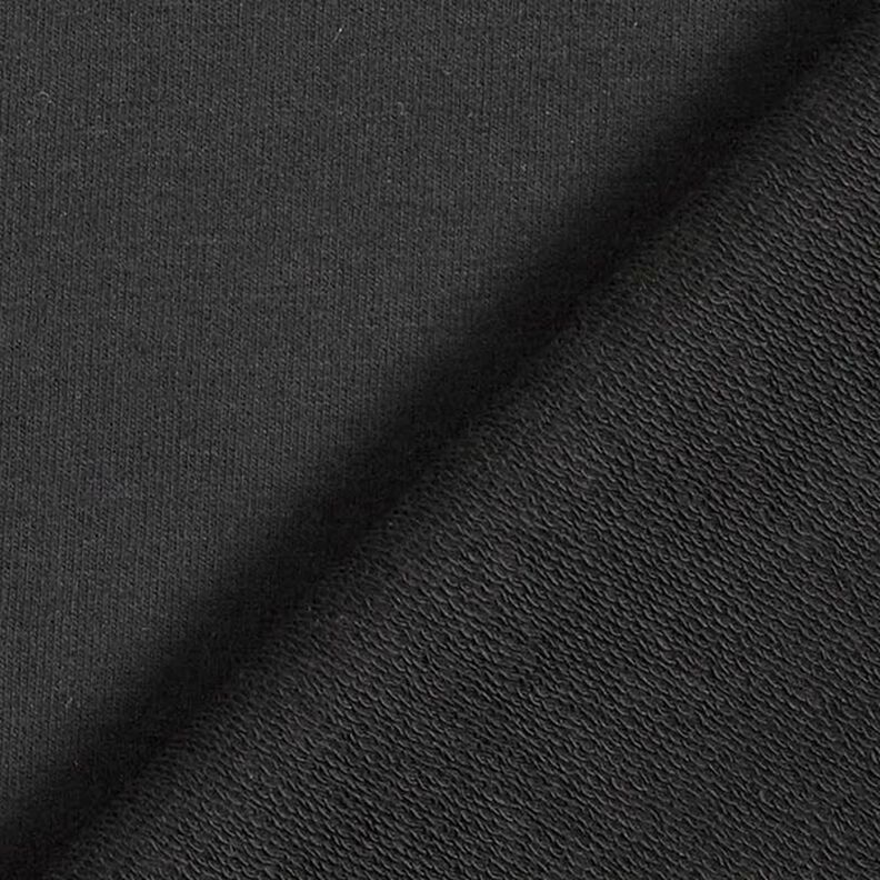 Lichte French Terry effen – zwart,  image number 4