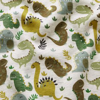 Alpenfleece vrolijke dinosaurussen Mix – ecru, 